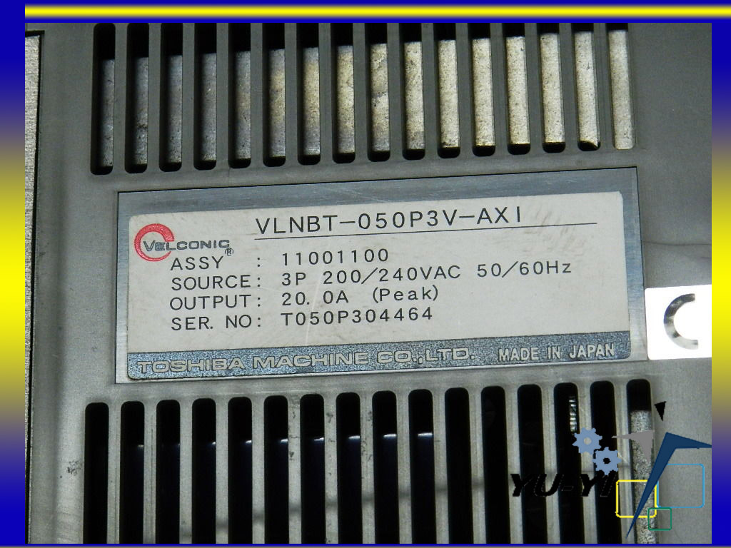 TOSHIBA MACHINE VELCONIC SERVO DRIVE VLNBT-050P3V-AXI - PLC